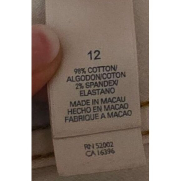 Vintage Y2K White Denim Cropped Jeans Womens Size 12 - Picture 5 of 8